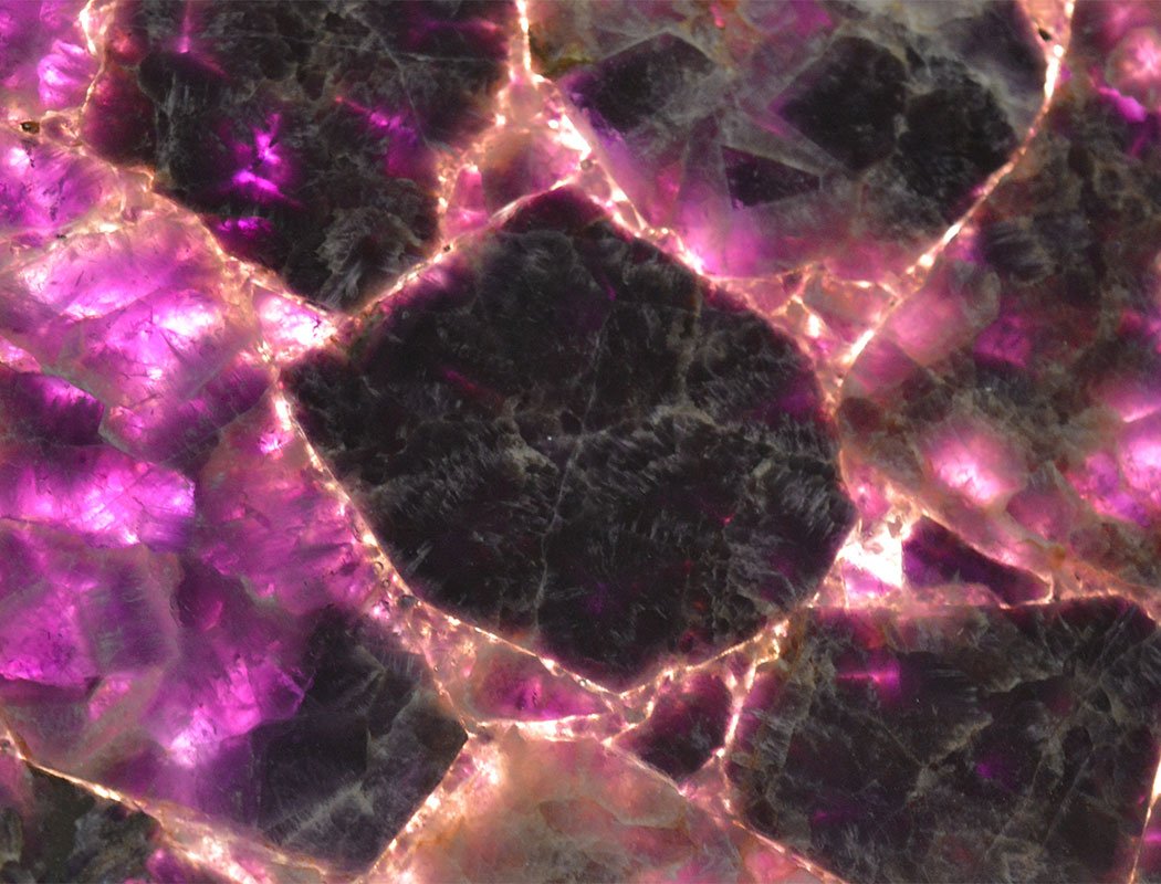 Amethyst Gemstone Backlit Slab