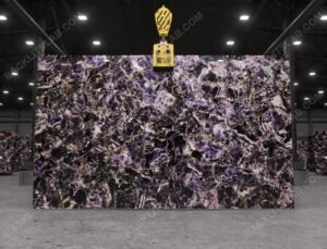 Amethyst Gemstone Backlit Slab