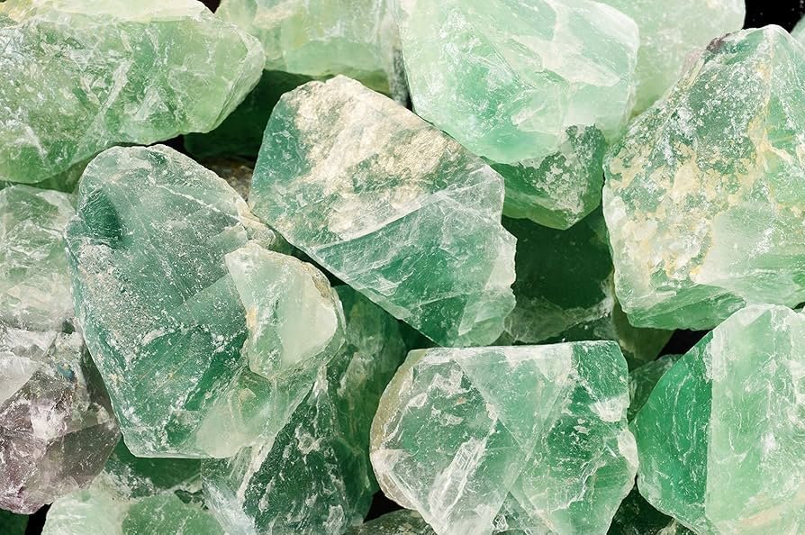 Emerald Green Fluorite Rough Stone