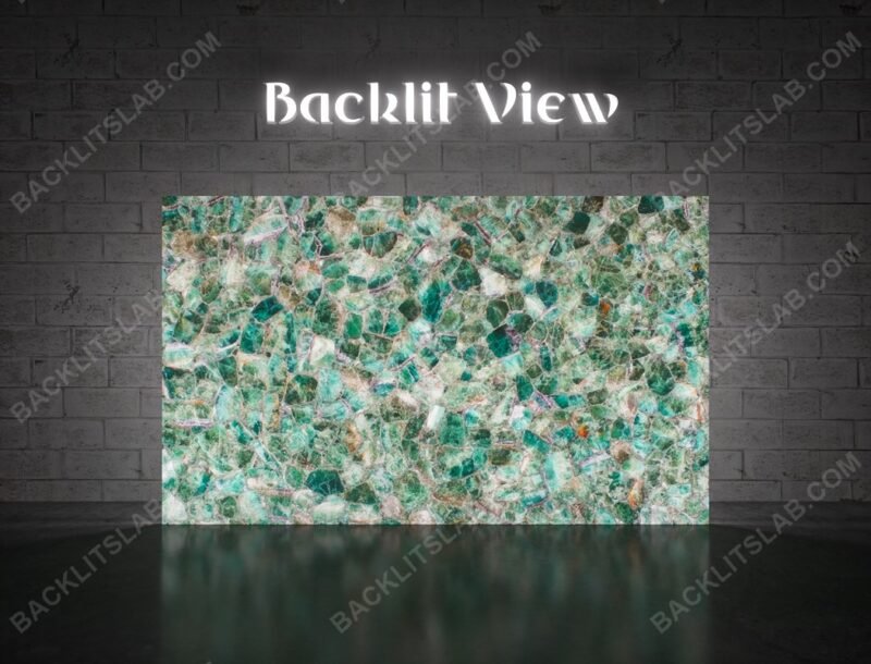 Emerald Green Fluorite Backlit Slab