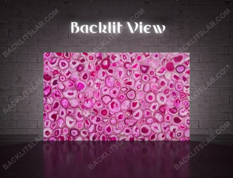 Pink Agate Backlit Slab