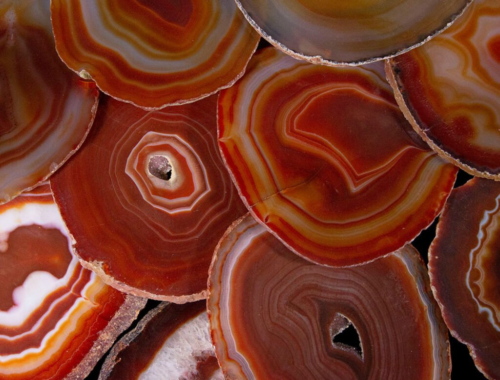 Red Agate Rough Stone Slices